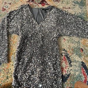 Silver Sequin Dress